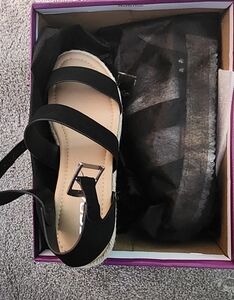 Black Platform Sandals 8.5M Women's